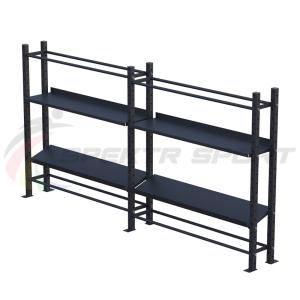 Купить Модульный стеллаж для гантелей, гирь и медболов 3780х430х1950 (2 секции) в Томске 