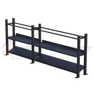 Купить Модульный стеллаж для гантелей, гирь и медболов 3180х430х1200 (2 секции) в Томске 